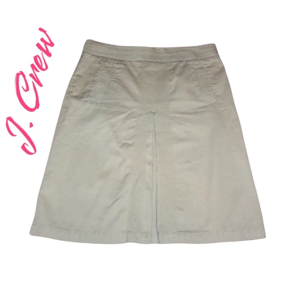 J. Crew Dresses & Skirts - J. Crew CHINO Khaki Classic Twill Broken-In Weathered Skirt - Size 6